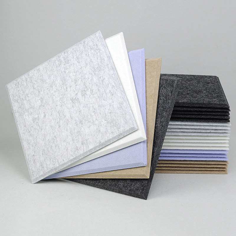 Polyester soundproof wall panels High Density pet felt acoustic panel for office studio home theater