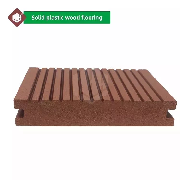Factory supply solid wpc flooring waterproof wood plastic composite decking board for plank road