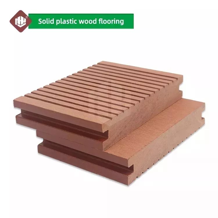 Factory supply solid wpc flooring waterproof wood plastic composite decking board for plank road