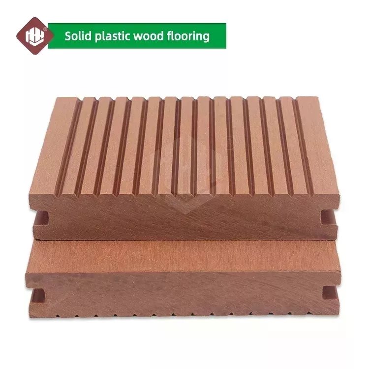 Factory supply solid wpc flooring waterproof wood plastic composite decking board for plank road