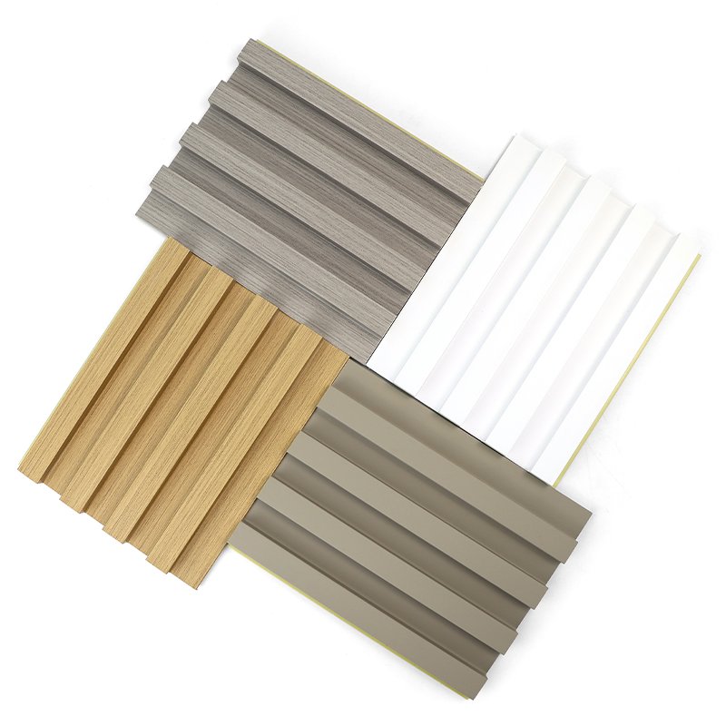 Quick Install 3D Solid Wall Board Wood Plastic Cladding WPC Fluted Panel