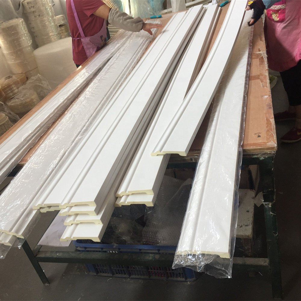 bulk cargo wholesale Chinese factory price matt white skirting board 12cm height baseboard
