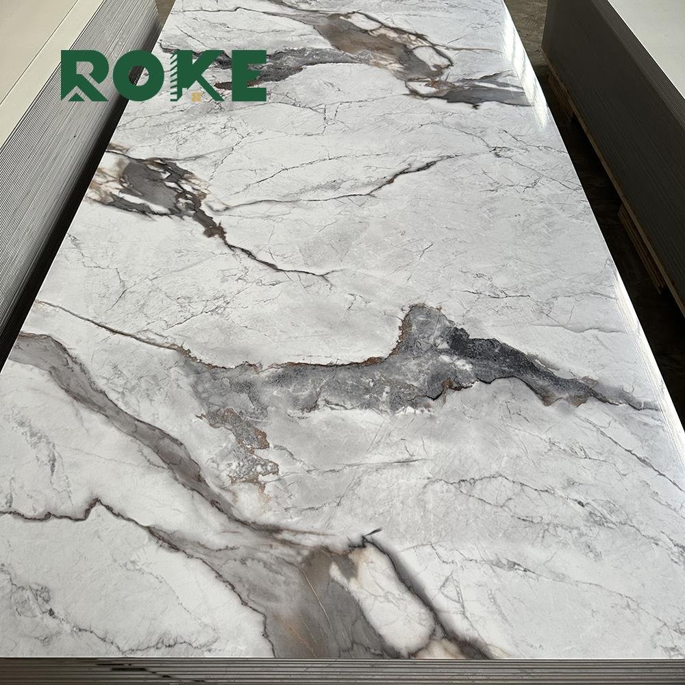 pvc uv marble alternative sheet wall panel spc uv wall panel 1220*2900*3mm pvc marble sheet marble wall panels sheet ROKE