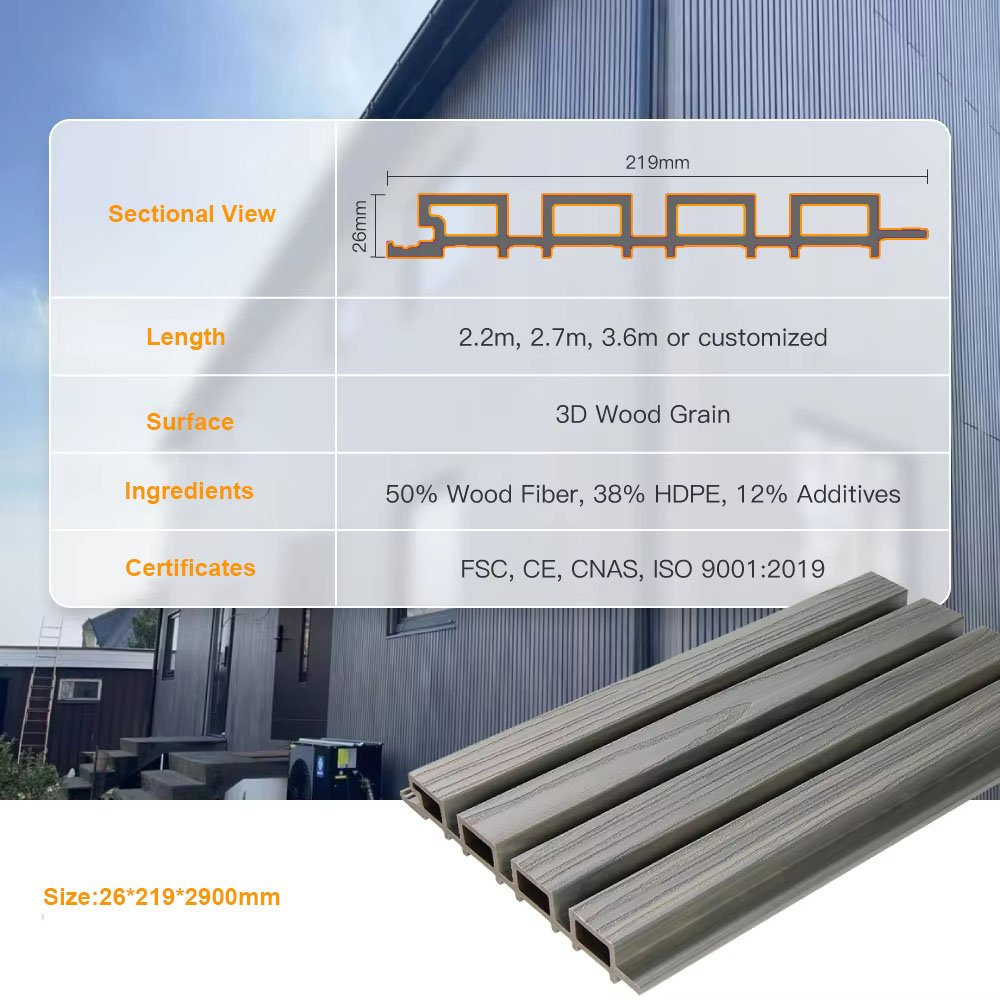 hot sale waterproof wpc wall cladding board outdoor building plastic composite wall panel exterior cladding wall panel