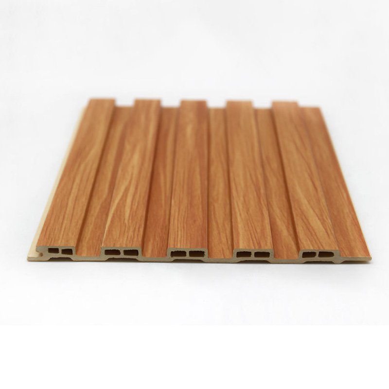 Indoor Ecological Wood Grain wpc pvc wall panels interior Bamboo With LED Light Wall Panel decoration board Concave convex panel