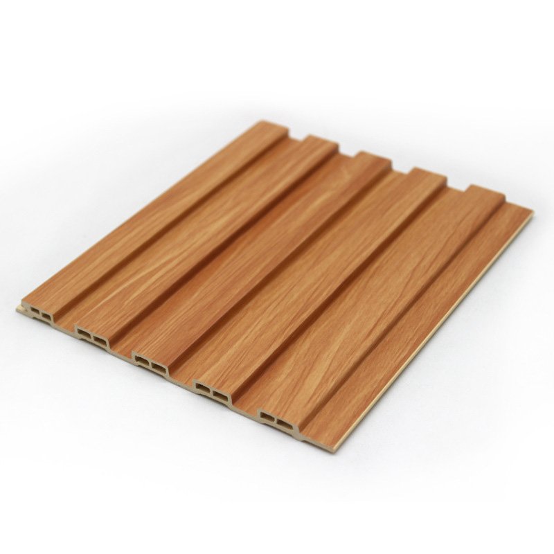 Indoor Ecological Wood Grain wpc pvc wall panels interior Bamboo With LED Light Wall Panel decoration board Concave convex panel