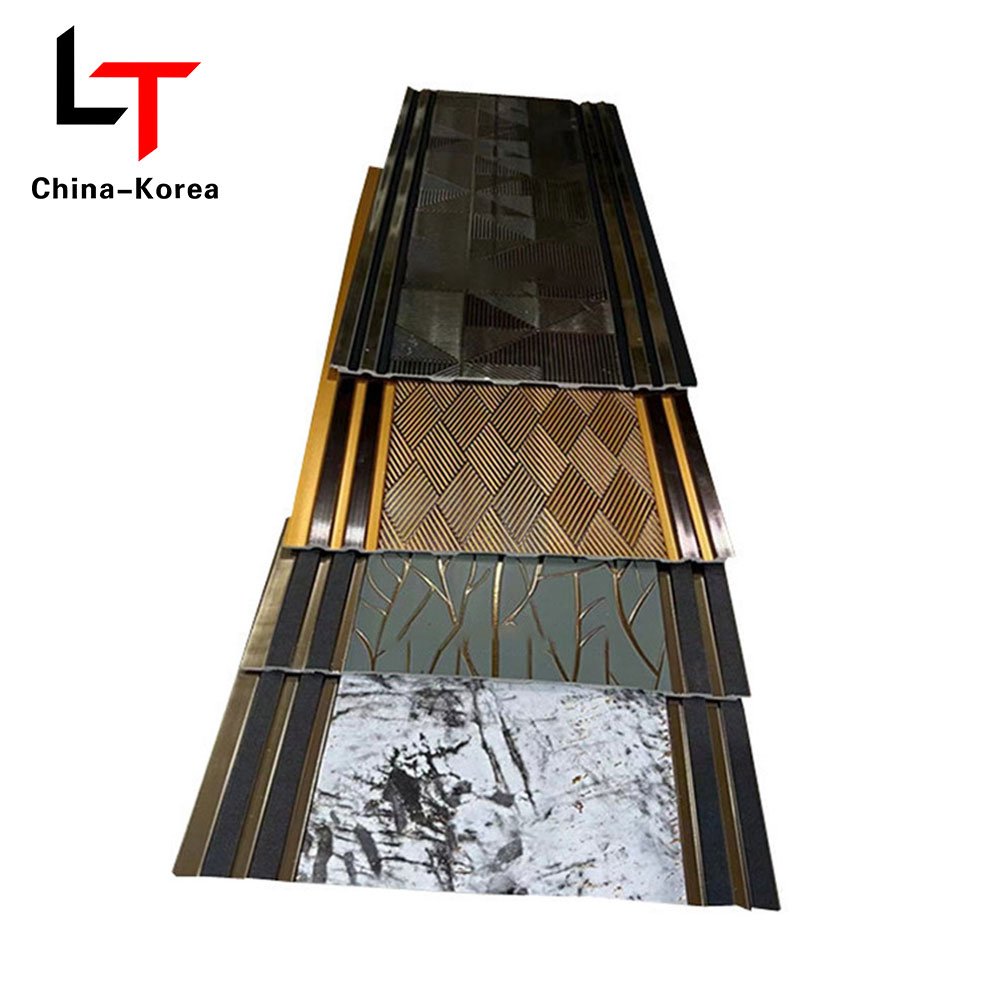 LT Wholesale PS 3D WPC Seamless fluted wall panels Grooved Oak Covering back Board For Living Room