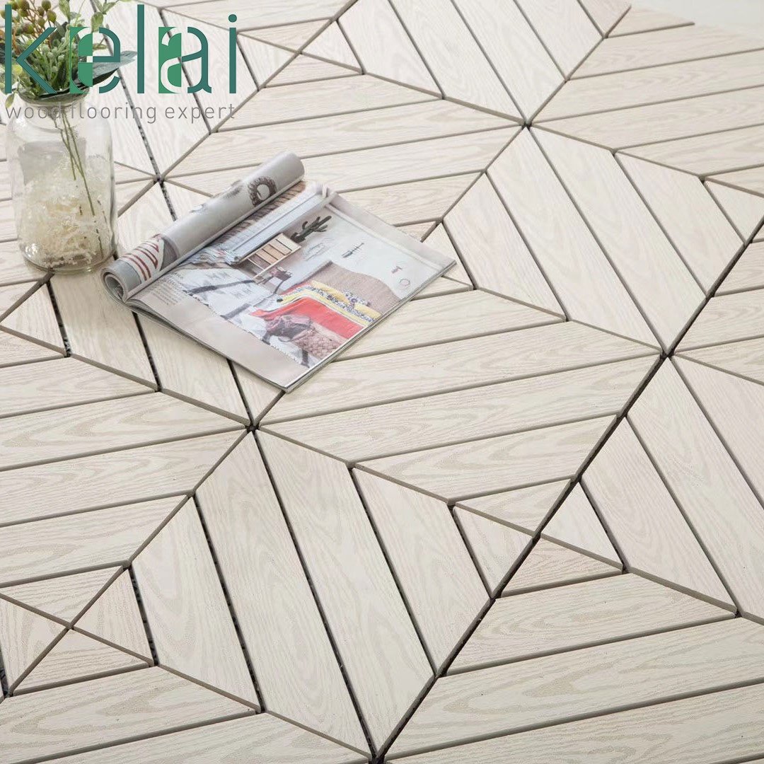 Co-extrusion wood plastic deck tiles flooring outdoor decking composite wpc floor tile interlocking patio flooring outdoor