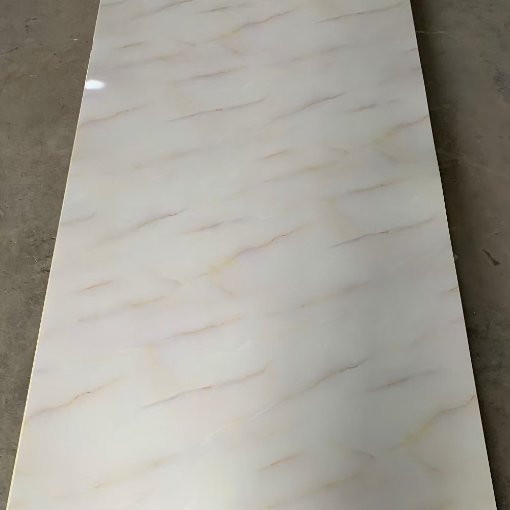 Modern High Gloss UV Marble Wall Panels Favorite of Fashionable Hotels
