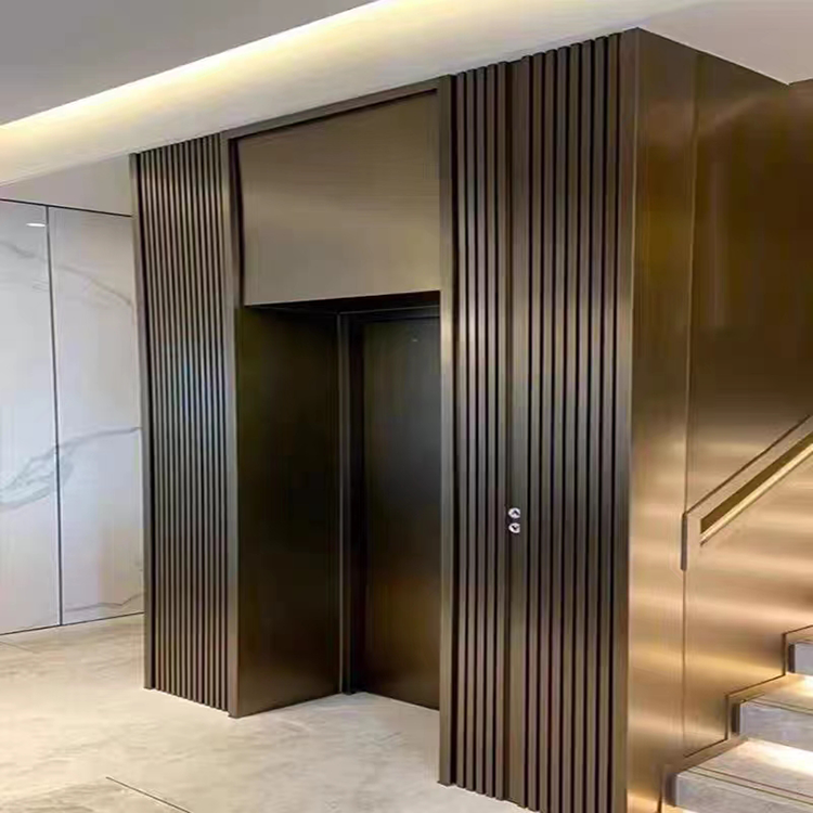 Interior And Exterior Wall Decoration Stainless Steel Fluted Decorative Rose Gold Mirror Black Brushed Panel For Wall Decoration