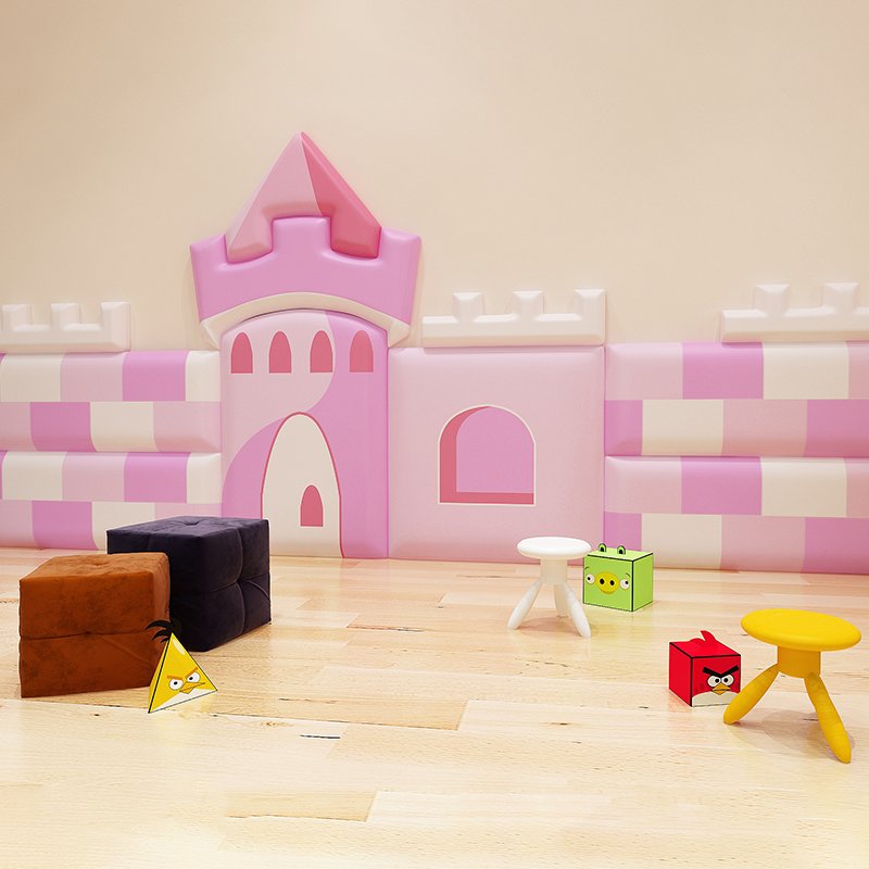 New children's room wall soft wrap wall Self-adhesive wrap corner line wall cushion protection strip foam soft