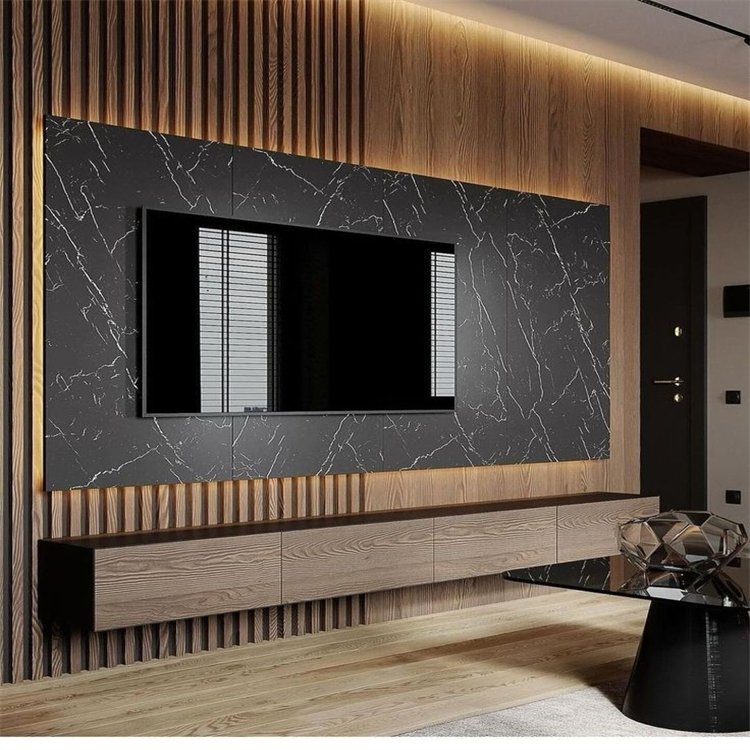 Eco Friendly Waterproof Fireproof High Gloss Block Board Interior Wall Board UV Tile Sheets