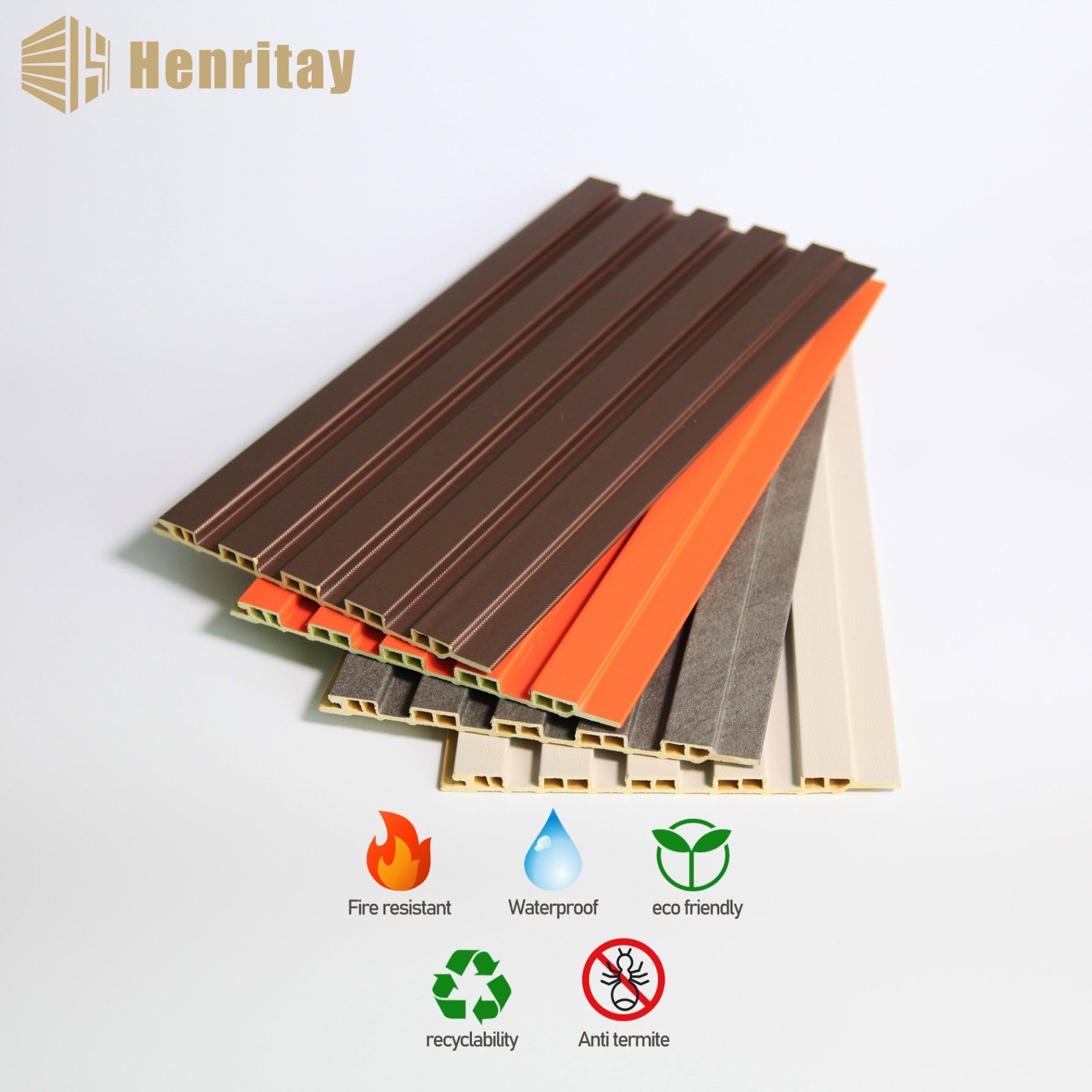 Indoor PVC Wall Panel Louvers Factory-Supplied WPC Interior Fluted Wall Board Elegant Wall Panels & Boards