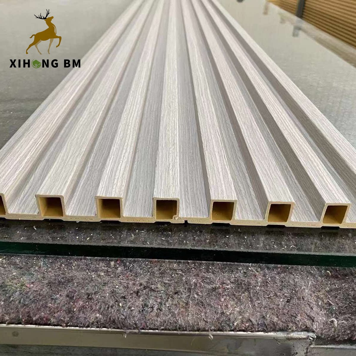 JSXH Modern Design Wood Plastic Composite Wall Board PVC Coating Cladding Fluted Interior WPC Panel Waterproof Feature WPC Board