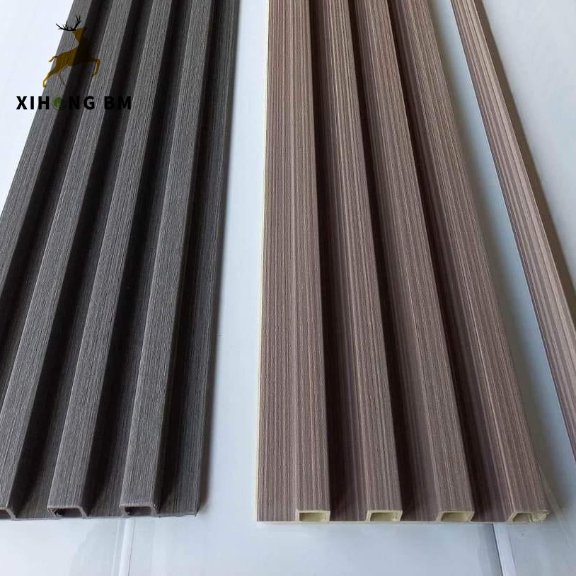 JSXH Modern Design Wood Plastic Composite Wall Board PVC Coating Cladding Fluted Interior WPC Panel Waterproof Feature WPC Board