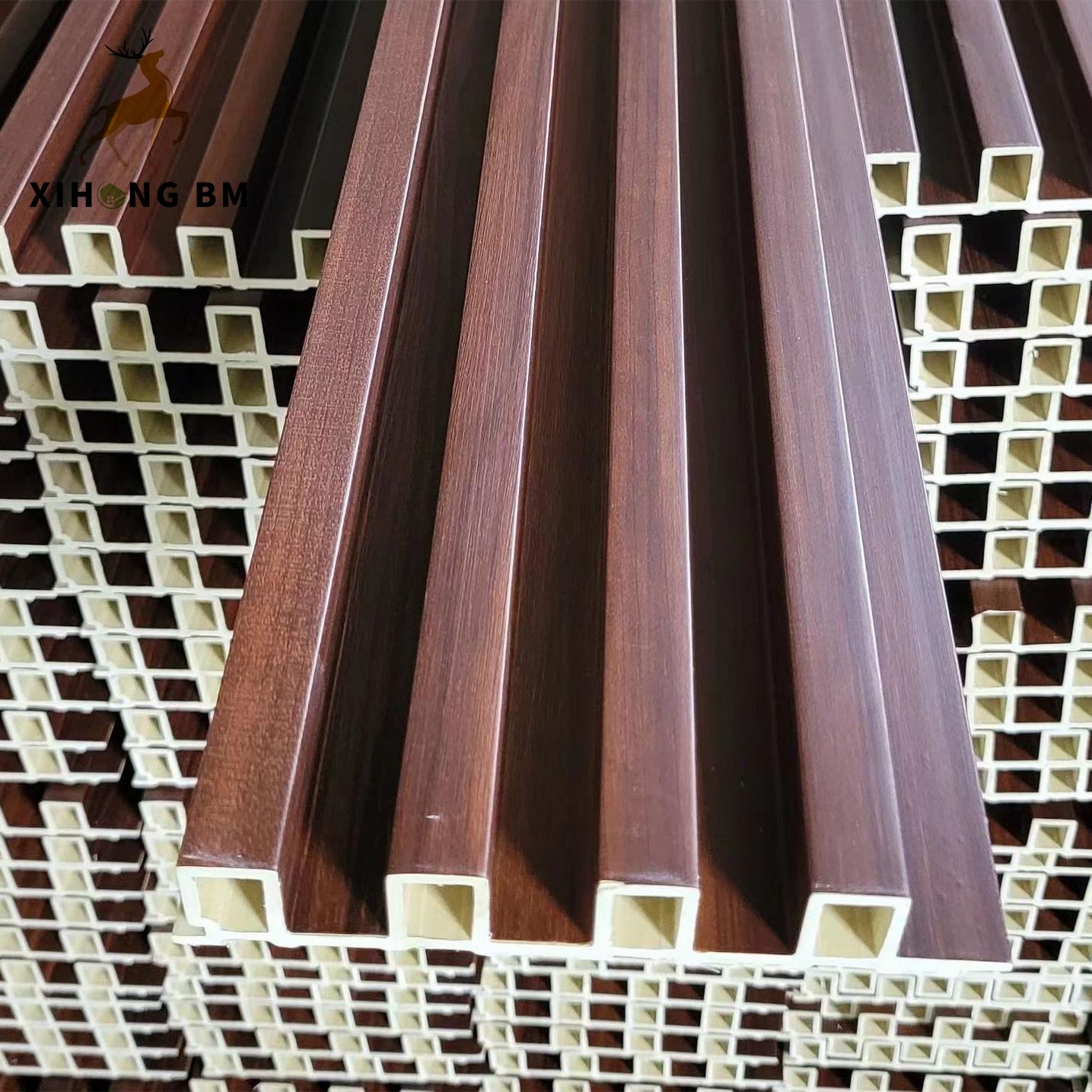 JSXH Modern Design Wood Plastic Composite Wall Board PVC Coating Cladding Fluted Interior WPC Panel Waterproof Feature WPC Board