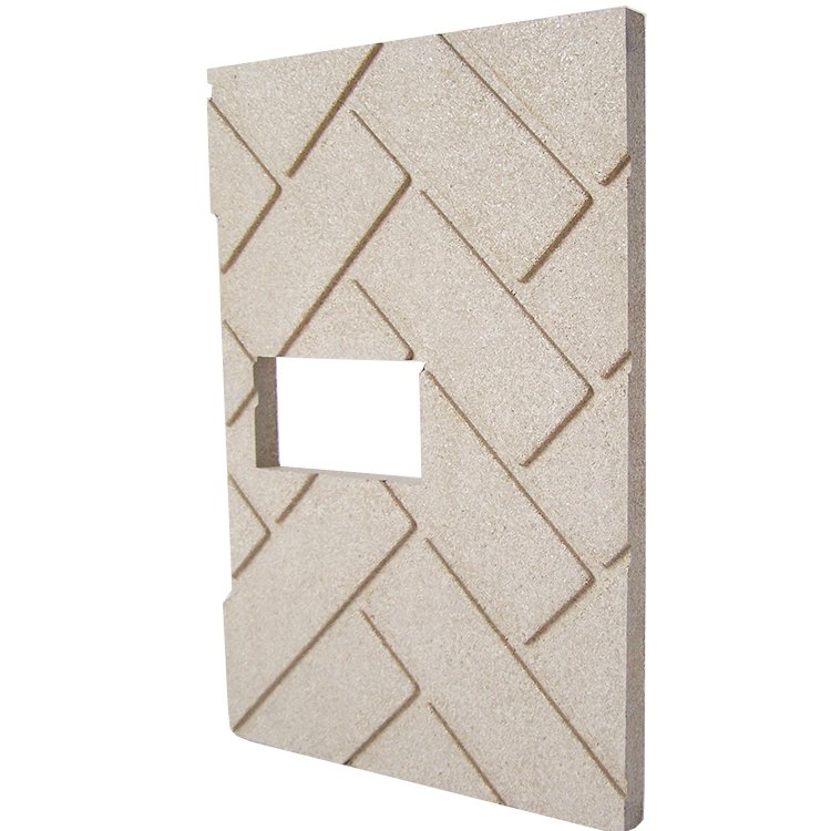 Patterned vermiculite board cutting size to fit wood fireplaces fireproof insert