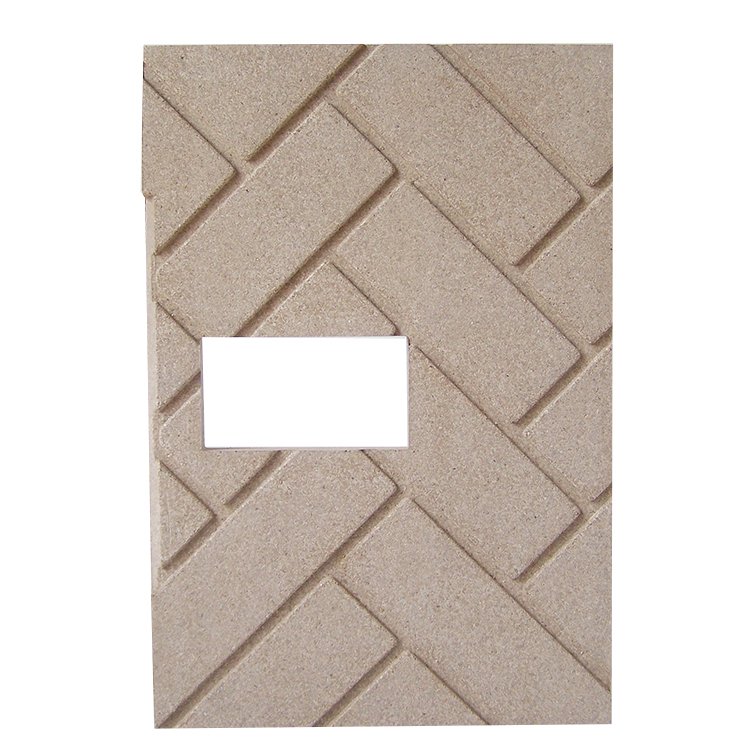 Patterned vermiculite board cutting size to fit wood fireplaces fireproof insert
