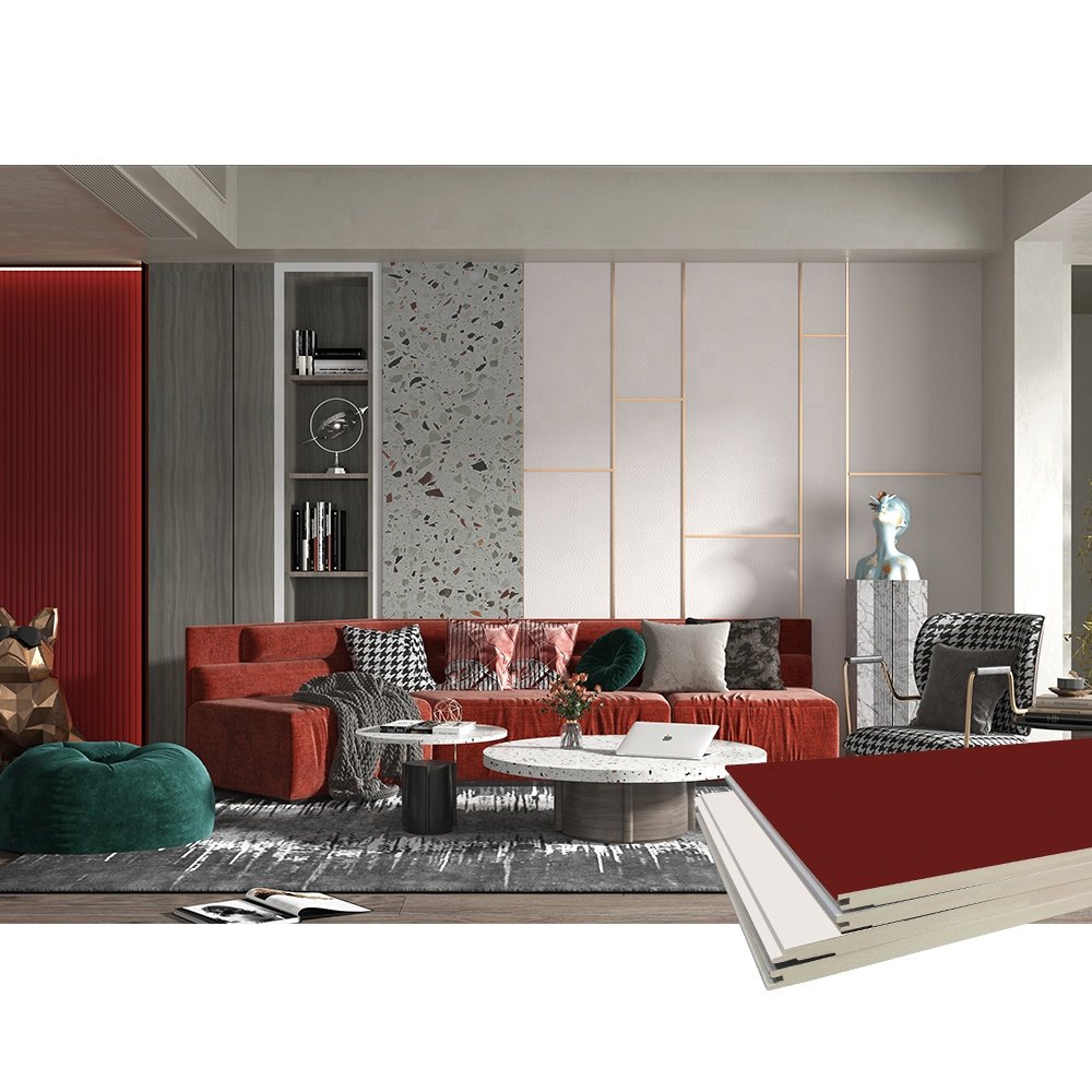 Wall Decorative Colorful Plastic WPC Wall Panel For Home Living Room