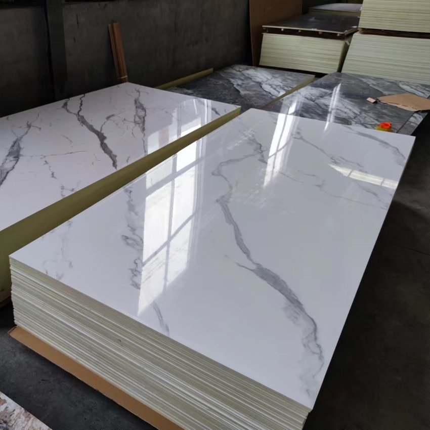 wpc pvc marble 3d wall panel with gold sheets bamboo charcoal board pvc marble wall panel