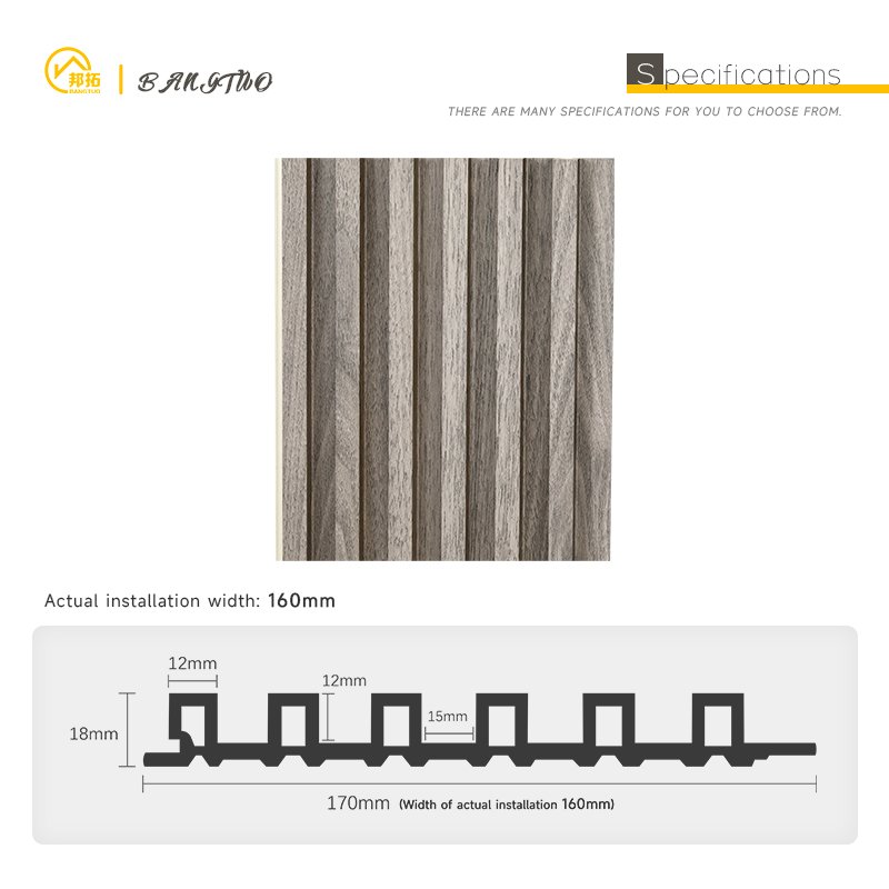 Factory Direct Sale Interior WPC Wall Panels Popular Wooden grain pvc grille fluted wall cladding other Boards