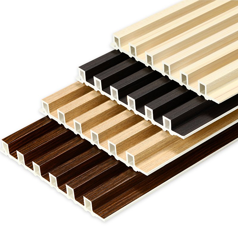 Factory Direct Sale Interior WPC Wall Panels Popular Wooden grain pvc grille fluted wall cladding other Boards