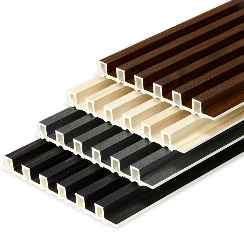 Factory Direct Sale Interior WPC Wall Panels Popular Wooden grain pvc grille fluted wall cladding other Boards