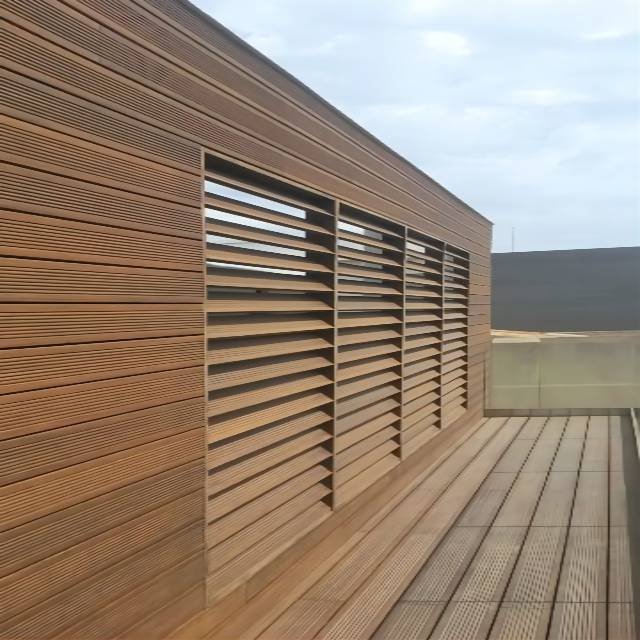 WPC wood plastic composite outdoor decking / terrace flooring/ solid hard wood composite decking board