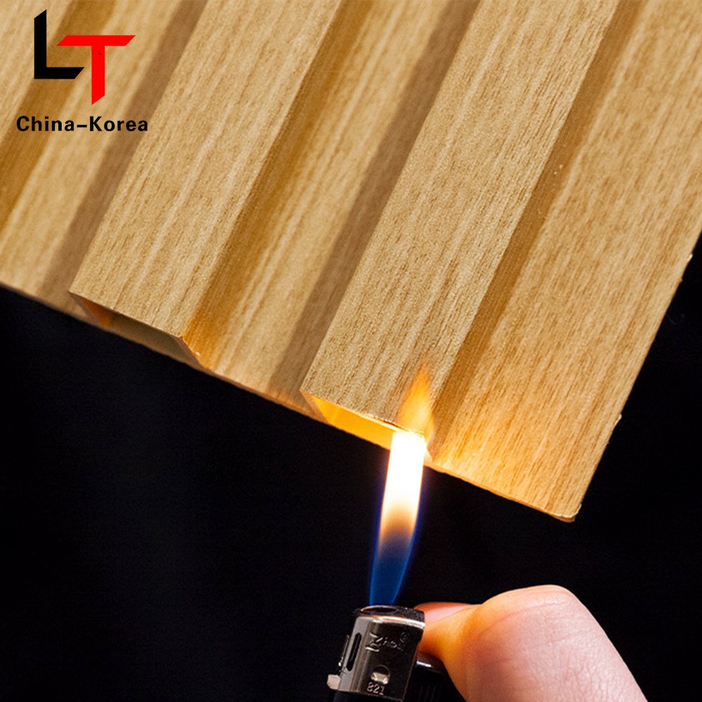 LT Waterproof WPC WPC Fluted Wall Panel China Producers Slat Composite Luxury WPC Wall Boards 3d Interior Decor