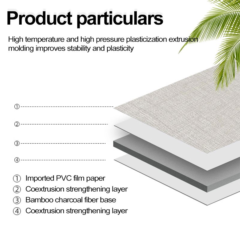 Interior decorative board wall panel bamboo charcoal fiber wall board PVC WPC wall panel plate