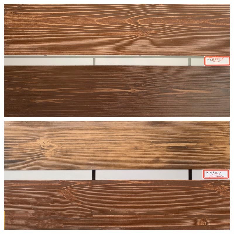 Fire resistant wooden texture Flexible Wall Panel Wood Alterative wall tile for Hotel& Villa exterior wall decoration