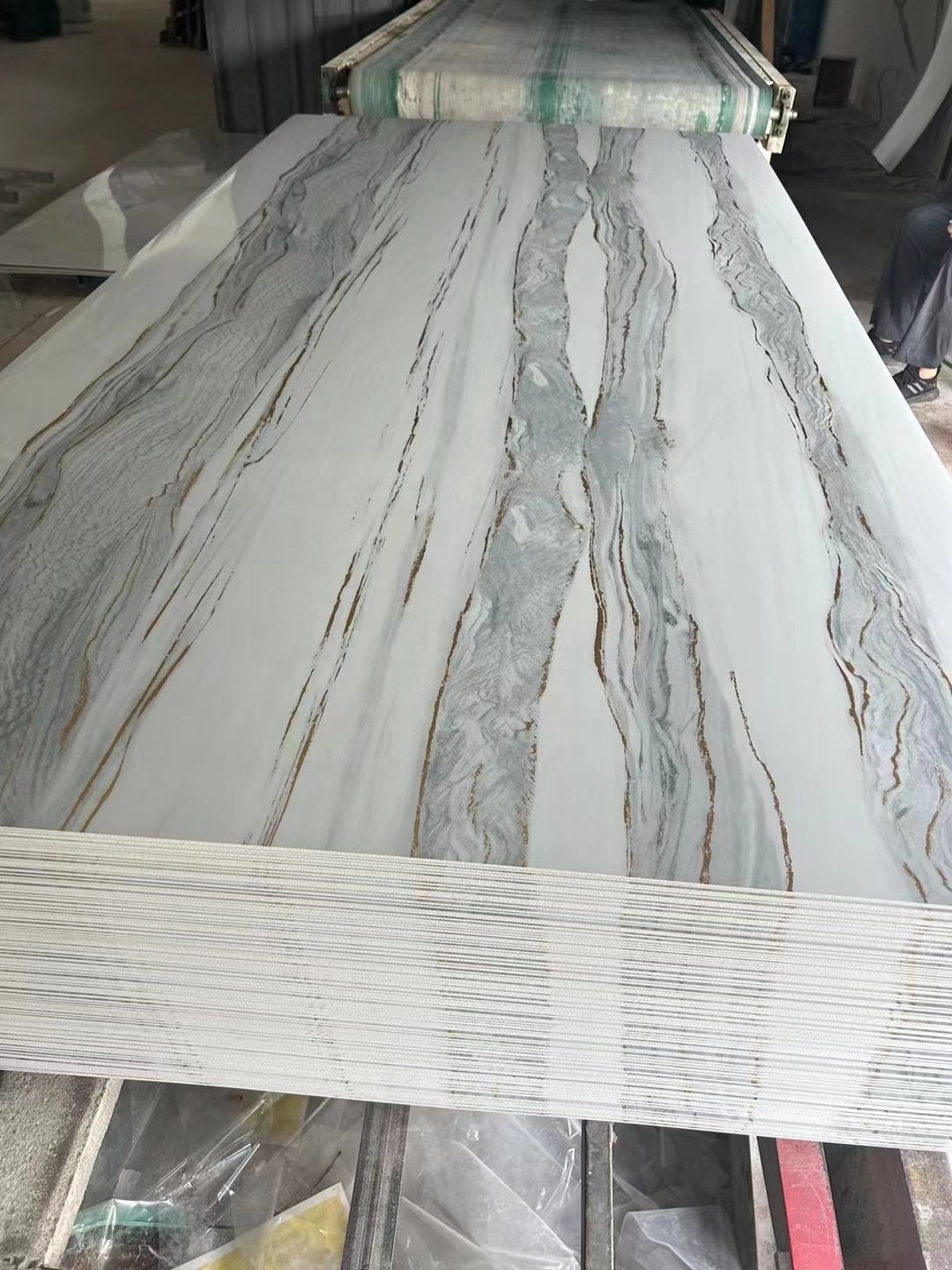 1220*2440*3mm/2.5mm high glossy Pvc Marble Sheet Interior Wall Panel Pvc Marble Sheet Alternative Uv Marble Wall Board