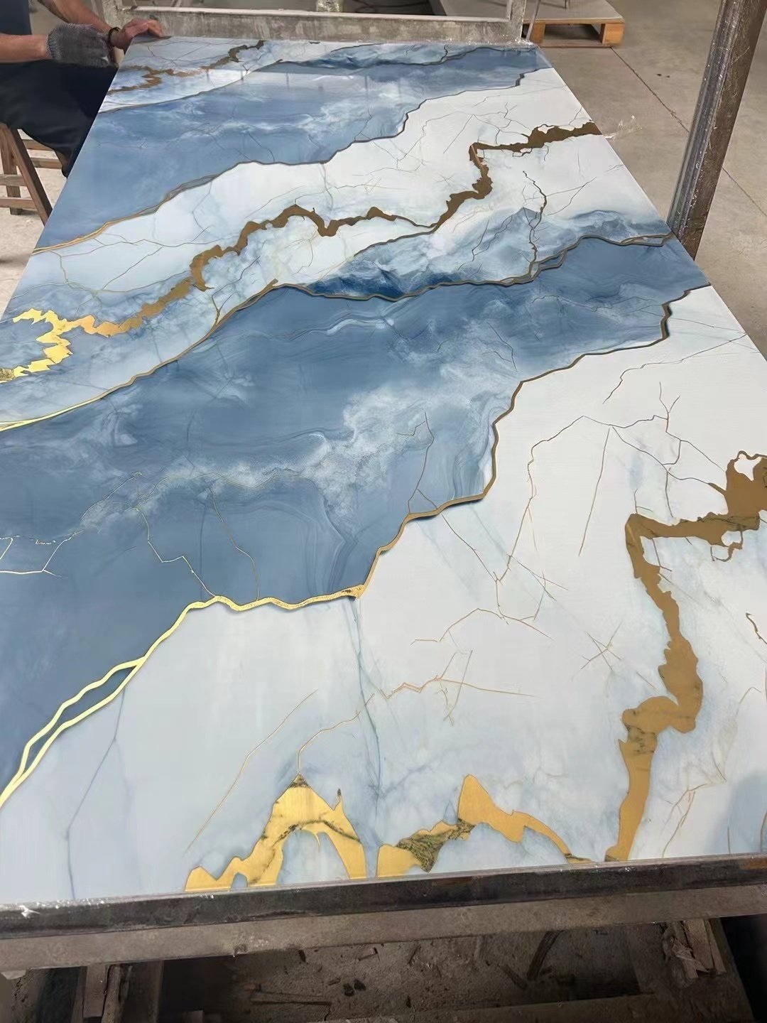 1220*2440*3mm/2.5mm high glossy Pvc Marble Sheet Interior Wall Panel Pvc Marble Sheet Alternative Uv Marble Wall Board