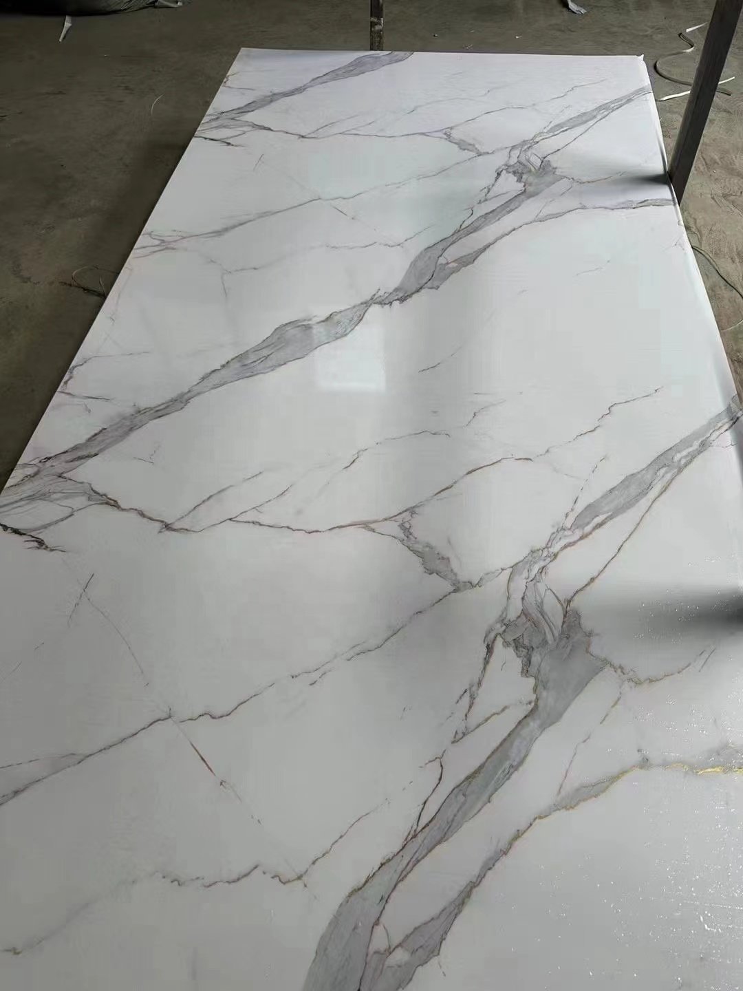 1220*2440*3mm/2.5mm high glossy Pvc Marble Sheet Interior Wall Panel Pvc Marble Sheet Alternative Uv Marble Wall Board