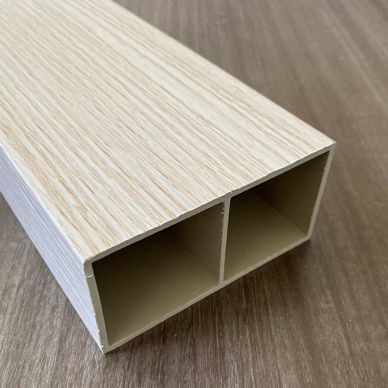 outdoor waterproof square tube wpc tubes custom coextrusion exterior composition wpc louver other boards