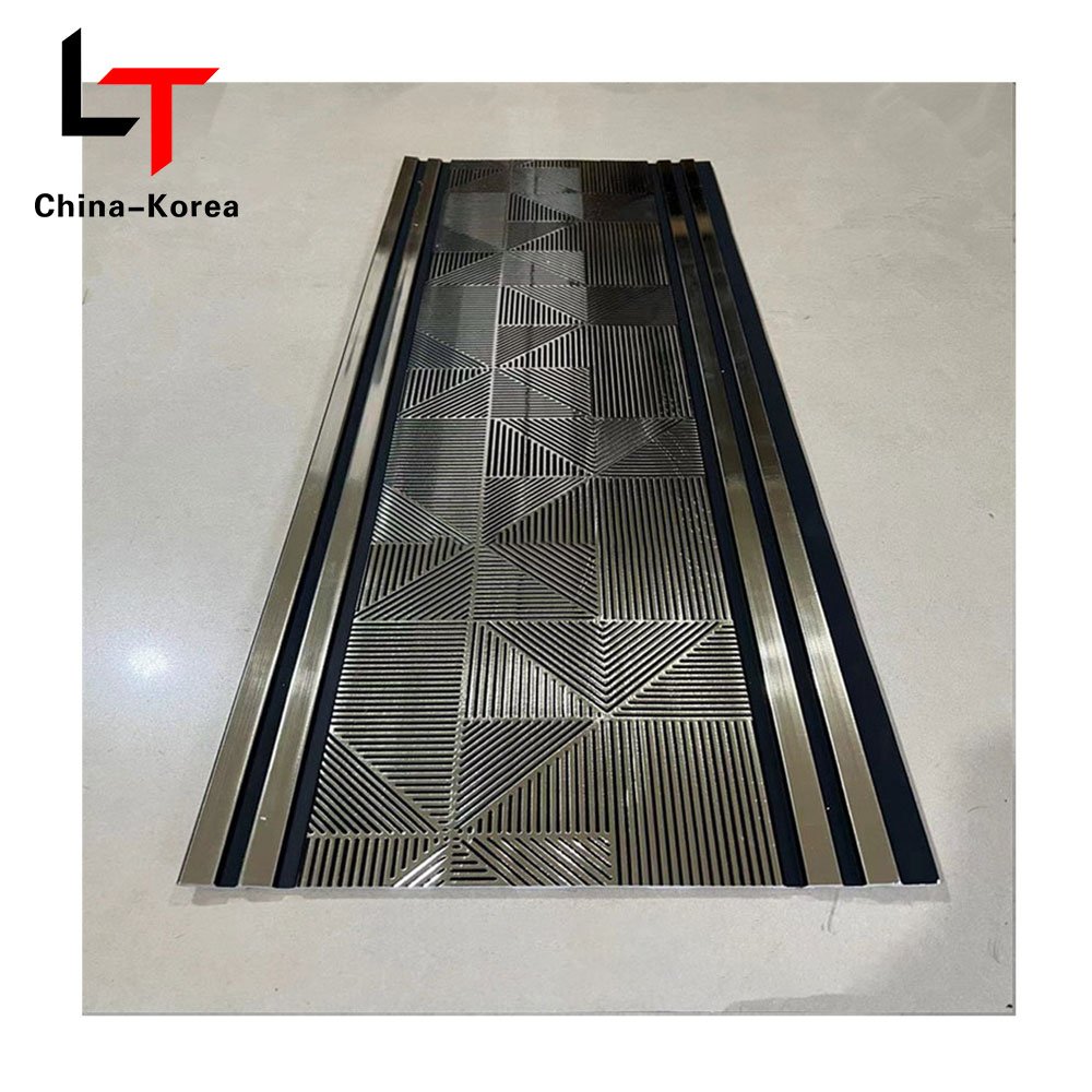LT Factory Direct PS 3D WPC fluted wall panels Luxury Oak Co-extruded Timber Solid foam Wall Board For Indoor Decor