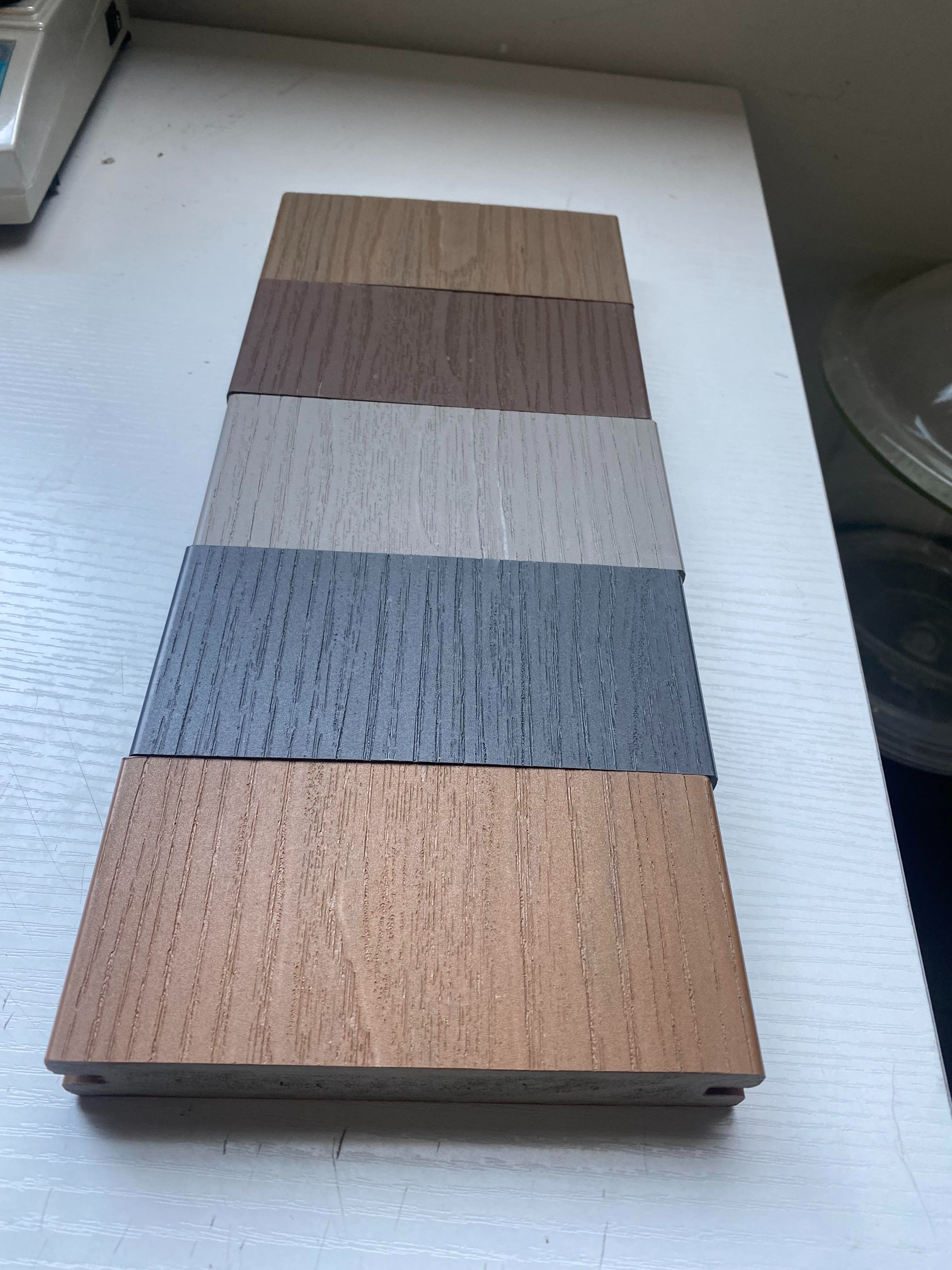 OEM Capped PVC Plastic Deck board Wood Plastic Composite decking 145*25mm outdoor flooring Wood Outdoor Wpc Wood Deck