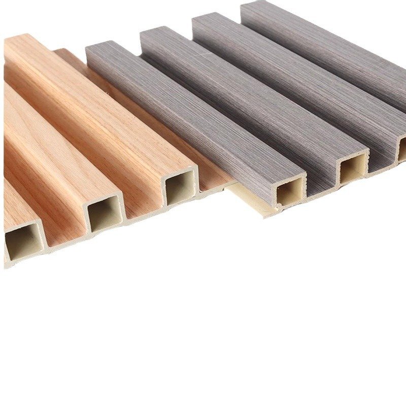 Factory Direct Wpc Wall Panel Wood Plastic Wpc Slat Cladding Fluted Indoor Wall Panel For Interior Decoration