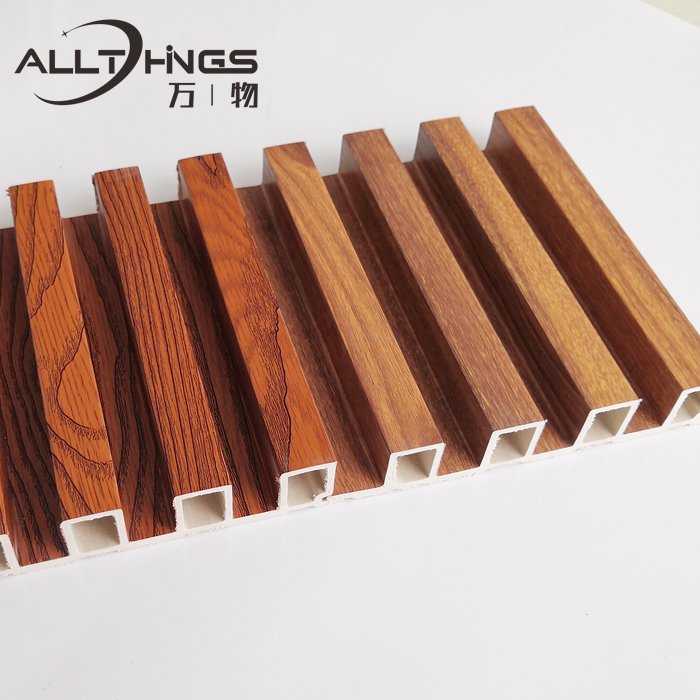 spc wall panels China production 160*24 grille wall board Other board 3d wpc fluted decorative interior wall panels