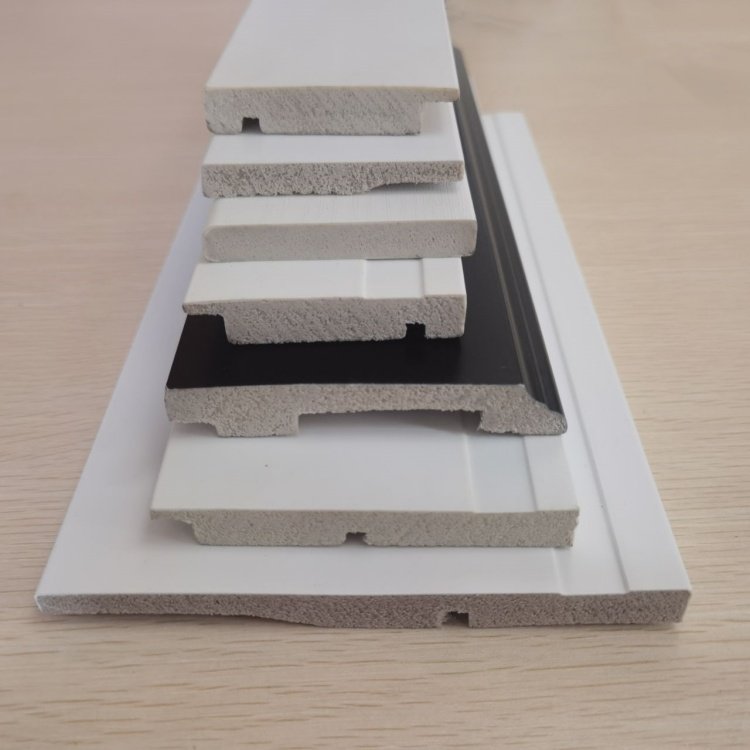 DIY 2cm-20cm High Quality Flooring White Ps Waterproof Easy Install Baseboard Skirting Board With Led Light Moulding