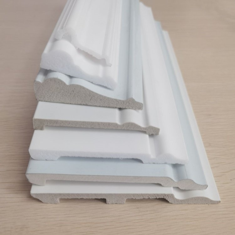 DIY 2cm-20cm High Quality Flooring White Ps Waterproof Easy Install Baseboard Skirting Board With Led Light Moulding
