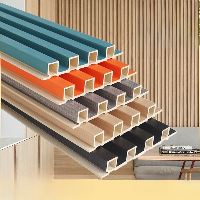 Factory Cheap price Indoor Wood Plastic Composite PVC Coating Cladding Wooden Grain Pvc Wpc Wall panels for home decoration