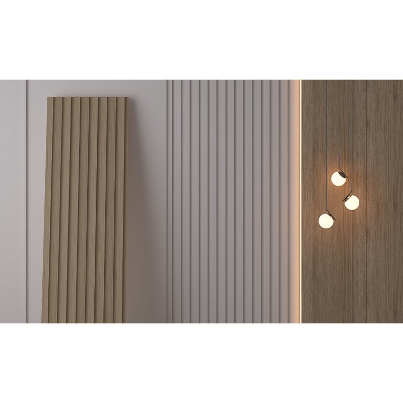 200*17mm Interior Fluted Slats Strip WPC Wall Board 200 Flute Panel