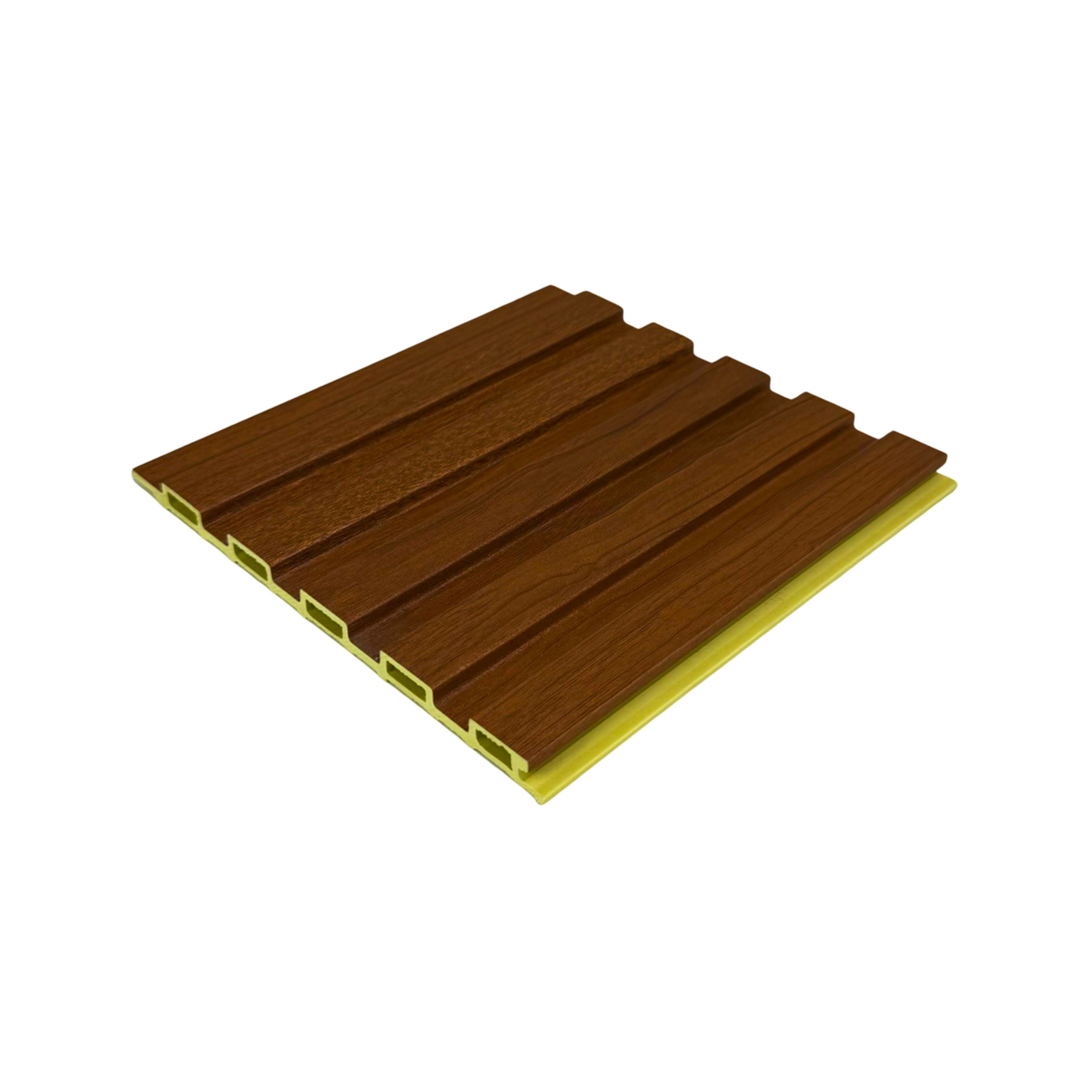 Reasonable Price 3D Wood Veneer Fluted Cladding Low Price WPC Decor Wall Panel Board For Indoor Tv Background Wall Decoration