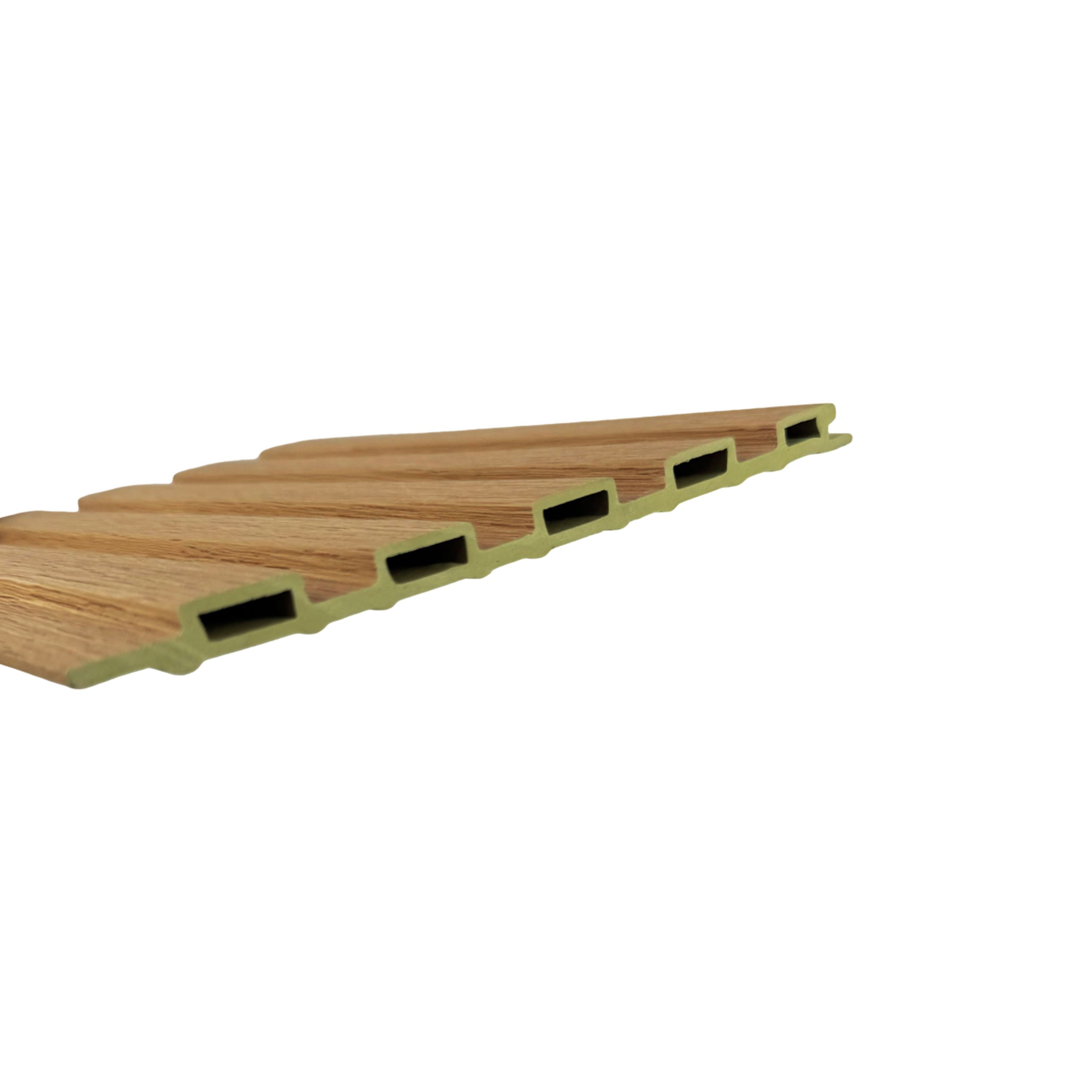 Reasonable Price 3D Wood Veneer Fluted Cladding Low Price WPC Decor Wall Panel Board For Indoor Tv Background Wall Decoration