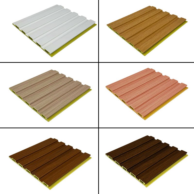 Reasonable Price 3D Wood Veneer Fluted Cladding Low Price WPC Decor Wall Panel Board For Indoor Tv Background Wall Decoration
