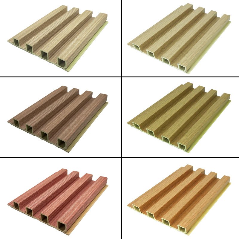 Reasonable Price 3D Wood Veneer Fluted Cladding Low Price WPC Decor Wall Panel Board For Indoor Tv Background Wall Decoration