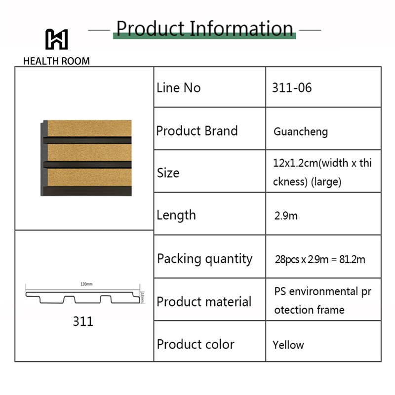 Modern Style Eco-friendly Decoration PS Grille Wall Panel Interior Wall Board For Building Hospital Hotel School