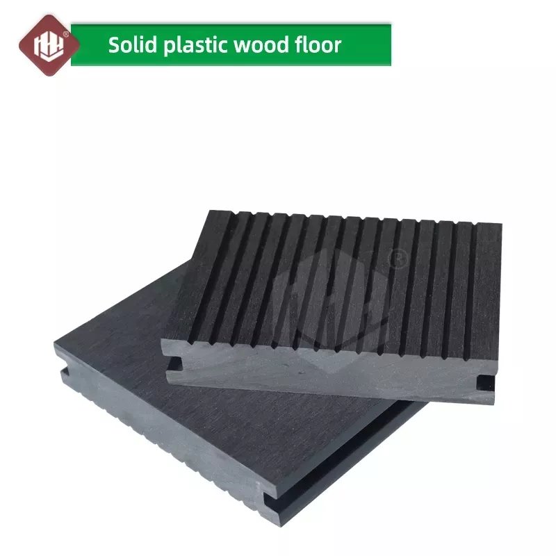 Hoyeah 140*25mm WPC decking weather resistant board solid exterior wooden flooring for terrace