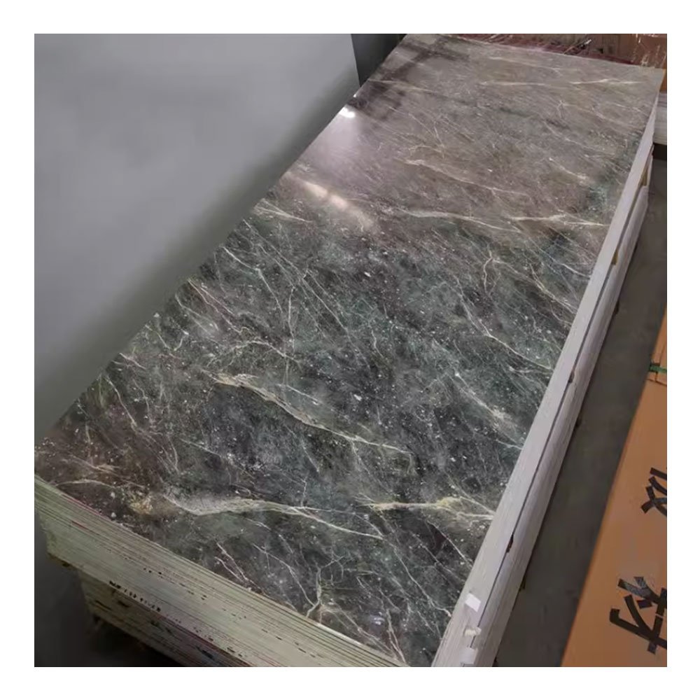 JINXING UV Best Selling Wall Panel High Glossy Laminate 3D Wall Decor PVC Plates Faux Wall Board For Home Decoration 1220*2440